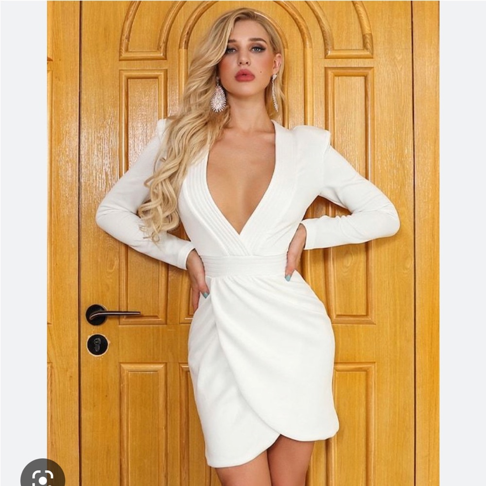 White cocktail dress